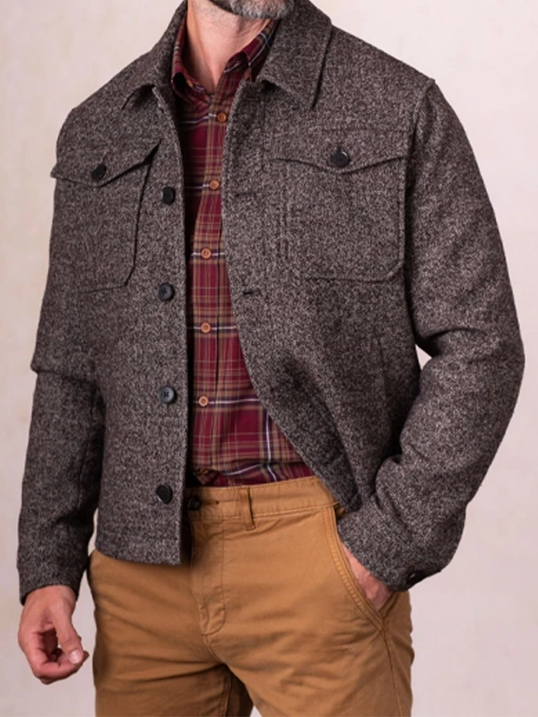 Mens Ennerdale Brown Wool Jacket