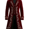 Mens Festive Red Christmas Long Coat