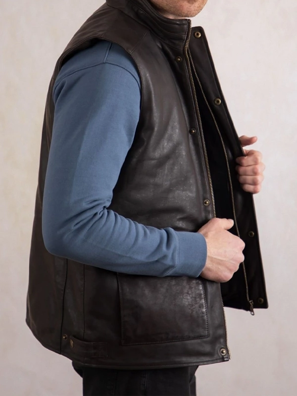 Mens Garrigill Leather Vest