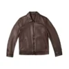 Mens Keanu dark brown Leather Jacket