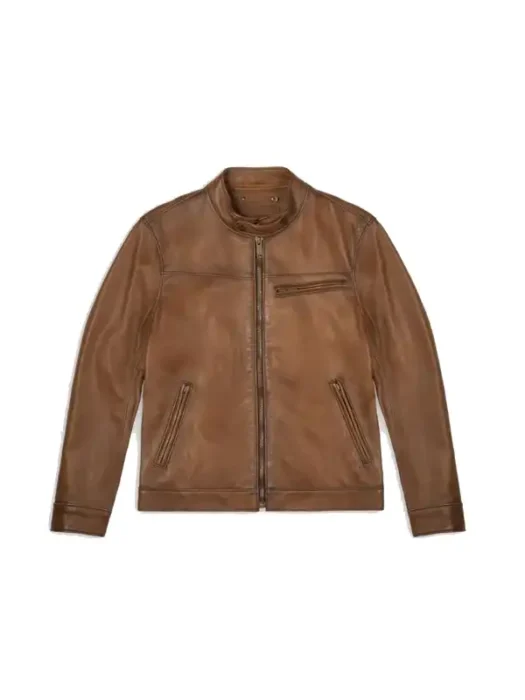 Mens Roadster brown Leather Jacket