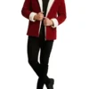 Mens Santa Hooded red velvet Jacket