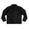 Mens Selvedge Trucker Denim black Jacket