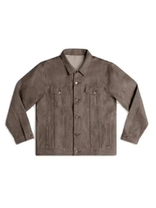 Mens Selvedge Trucker Denim brown Jacket