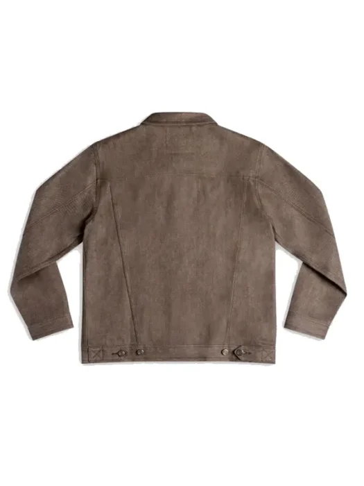 Mens Selvedge Trucker brown Denim Jacket