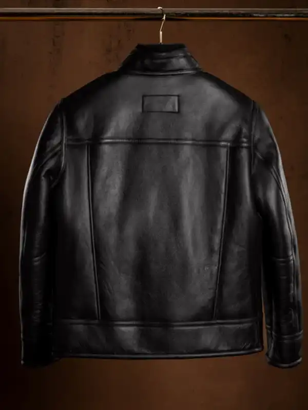 Mens Stallion black Leather Jacket
