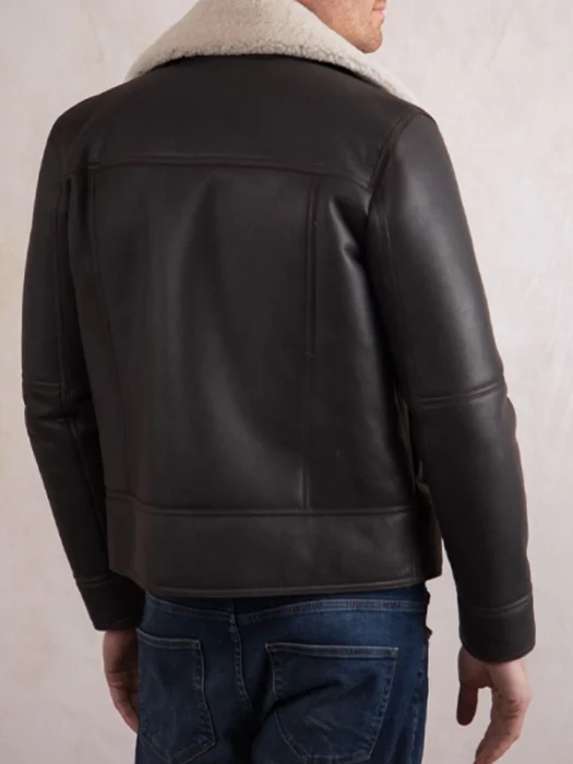 Mens Tigermoth Shearling brown Aviator Jacket