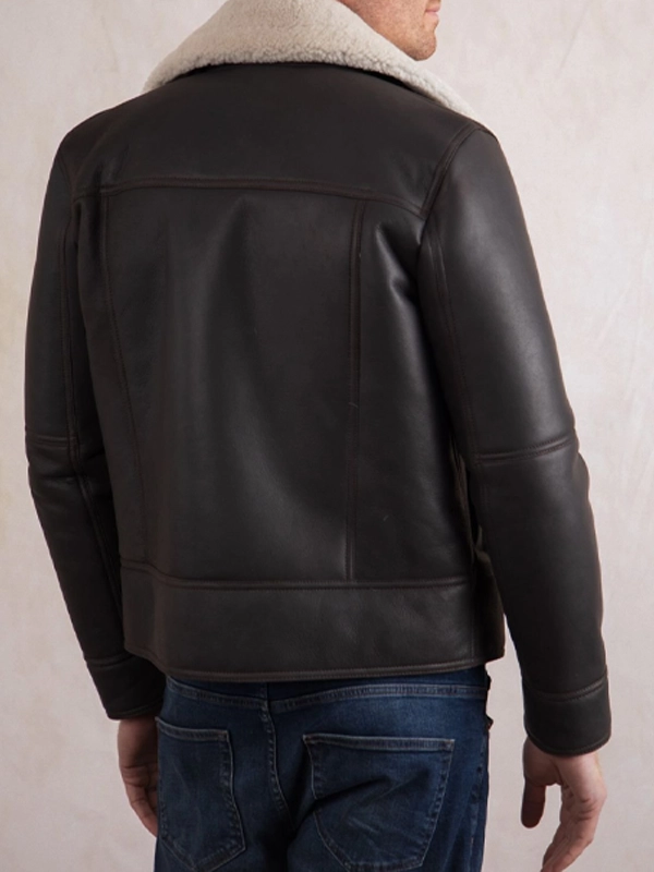 Mens Tigermoth Shearling brown Aviator Jacket