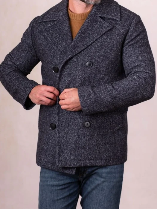 Mens Ulverston Navy Pea Coat
