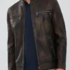 Men's Vintage Brown Genuine Jacket