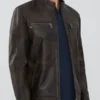 Men's Vintage Brown Genuine Leather Jacket