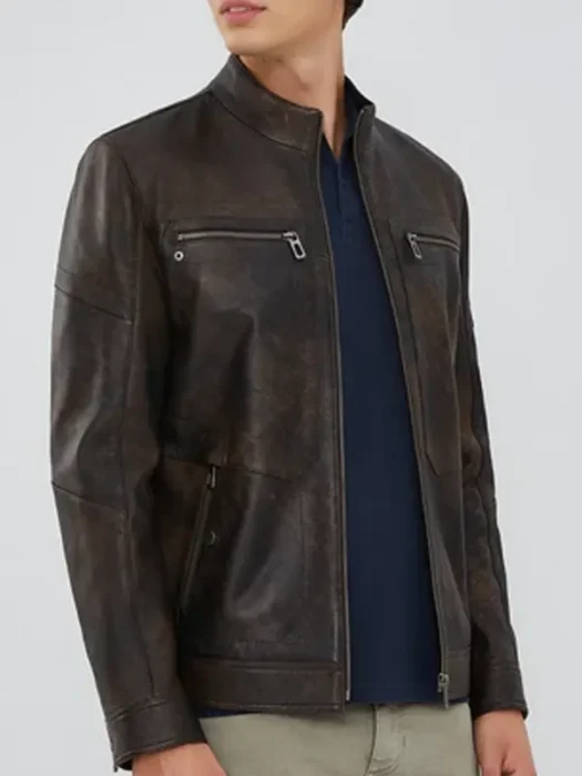 Men's Vintage Brown Genuine Leather Jacket