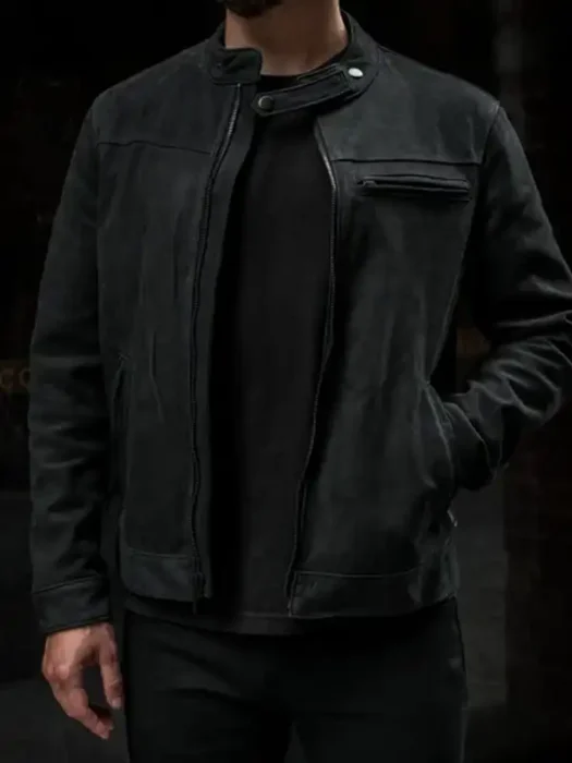 Mens black Roadster Leather Jacket