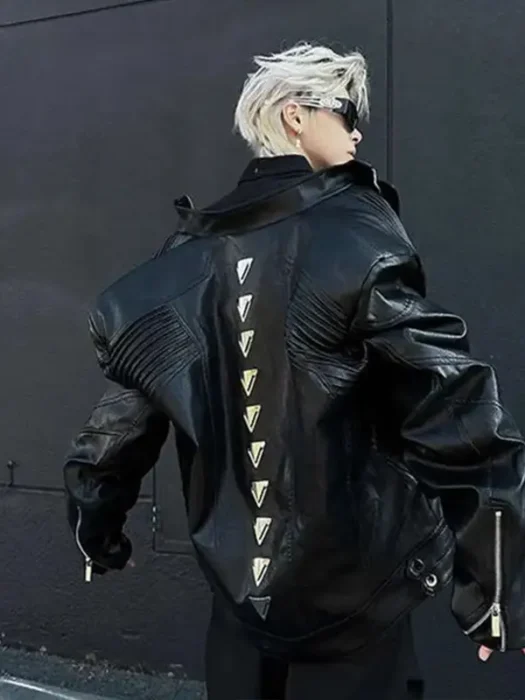 Metallic Deconstruction Darkwear Black Jacket