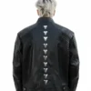 Metallic Deconstruction Darkwear Genuine Leather Jacket Back