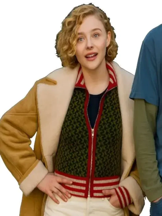 Oh What Fun Taylor Shearling Suede brown Leather Coat