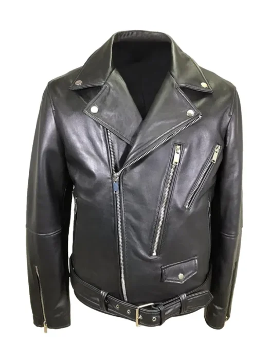 Ravin Belted Biker Leather Jacket