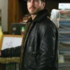 Ryan Carnes A Cherry Pie Christmas Black leather Jacket