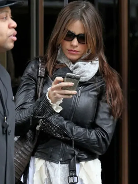 SOFIA VERGARA BIKER BLACK JACKET