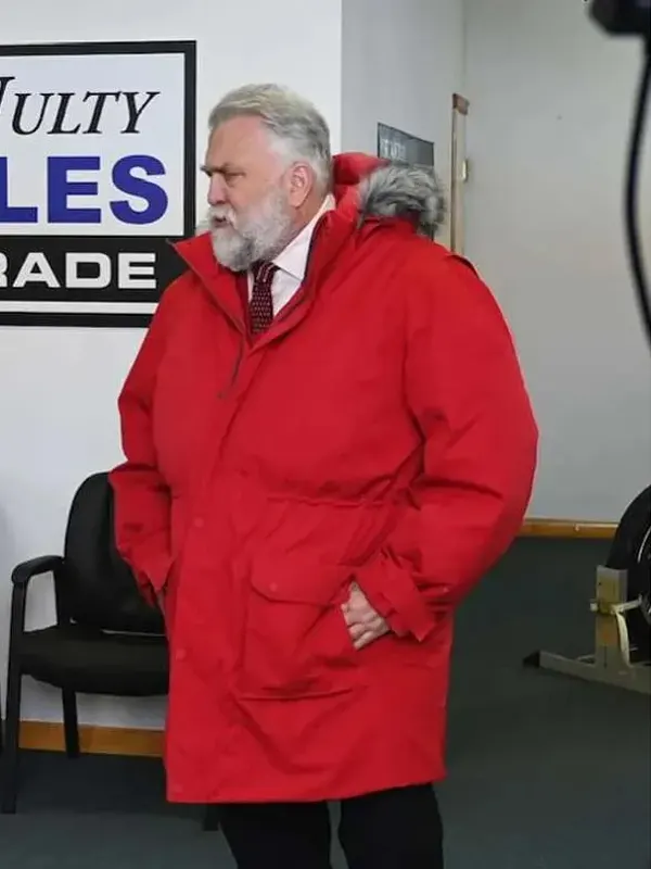 Saint Nick Of Bethlehem Daniel Roebuck Red Hooded Coat