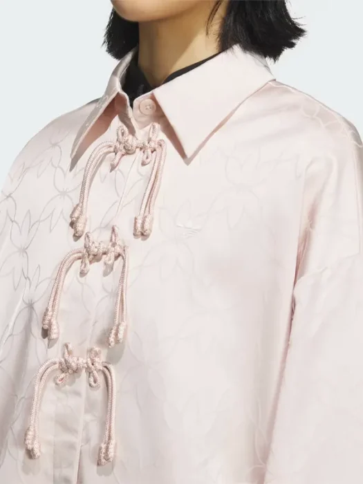 Satin Adidas Chinese Jacket Light Pink