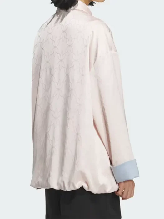 Satin Adidas Chinese Jacket Light Pink Back