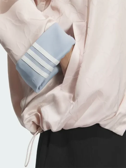 Satin Light Pink Adidas Chinese Jacket