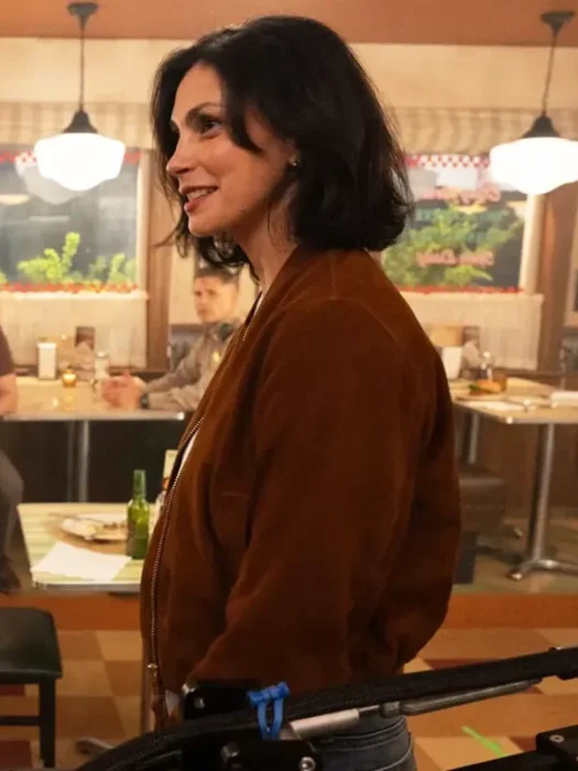 Sheriff Country 2025 Morena Baccarin Bomber brown Jacket