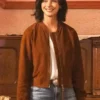 Sheriff Country 2025 Morena Baccarin Brown Bomber Jacket