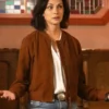 Sheriff Country 2025 TV Series Morena Baccarin Brown Bomber Jacket