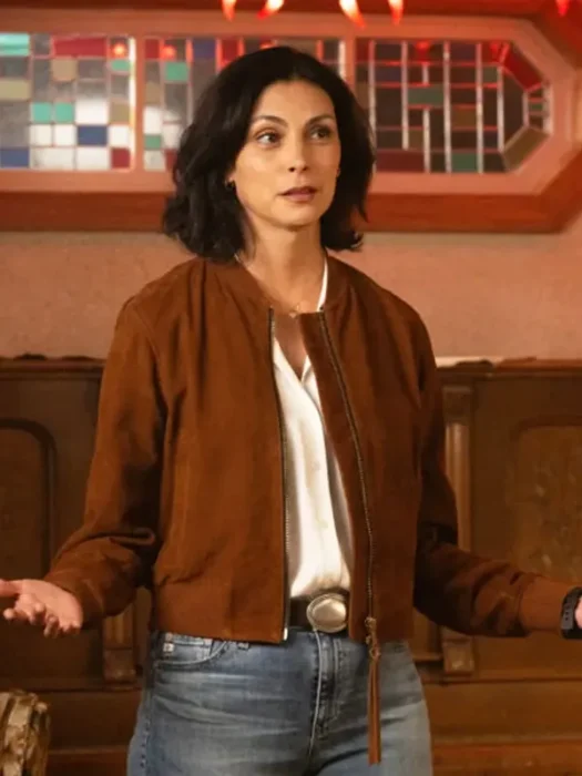 Sheriff Country 2025 TV Series Morena Baccarin Brown Bomber Jacket