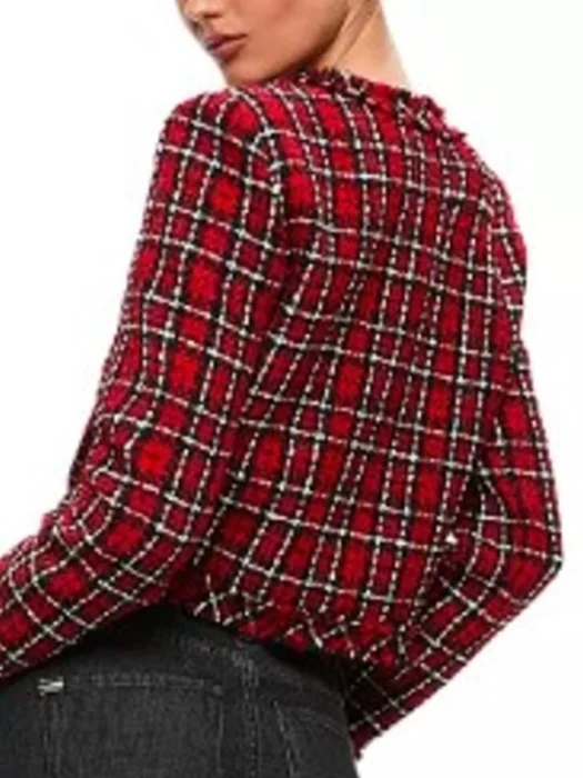 Shifting Gears Caitlin Baker Plaid wool Cropped Jacket