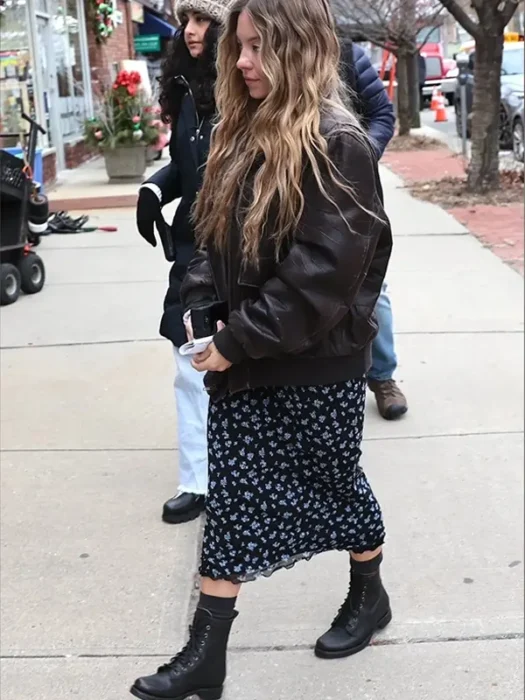 Sydney Sweeney The Housemaid black leather Jacket