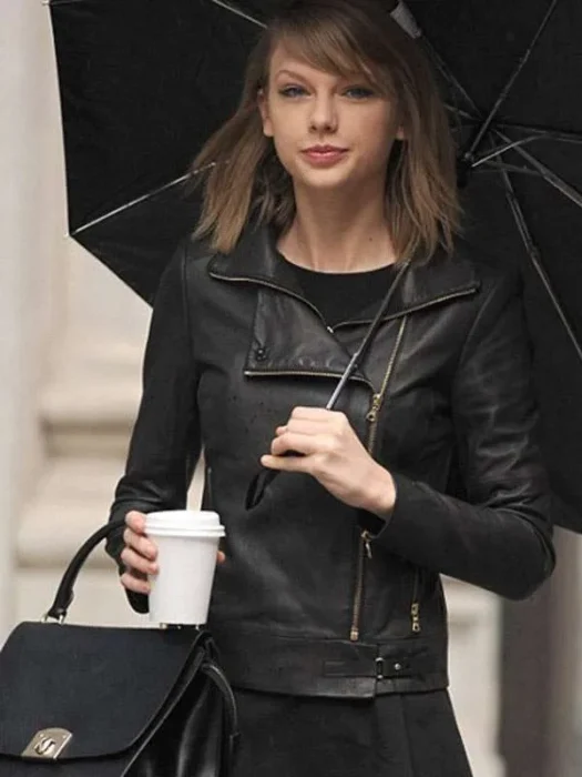 Taylor Swift Black Genuine Leather Jacket