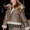 Taylor Swift Brown Shearling leather Jacket