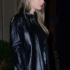 Taylor Swift Kansas City Chief leather Black Jacket