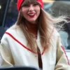 Taylor Swift Red Star Off White Varsity wool Jacket