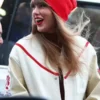 Taylor Swift Red Star Off White wool Varsity Jacket
