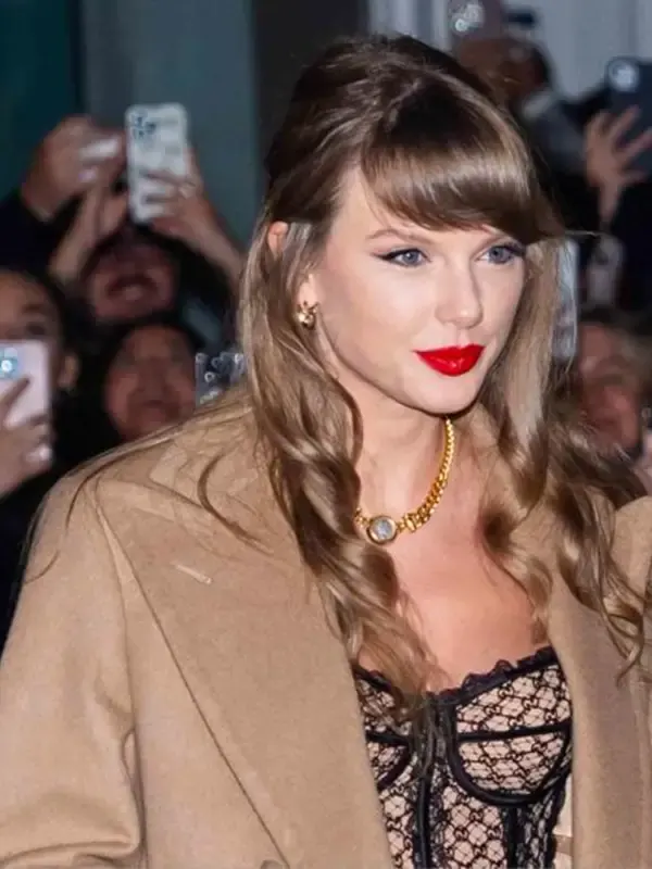 Taylor Swift Wool Beige Coat