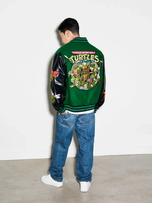 Teenage Mutant Ninja Turtles Adult Varsity Jacket Back