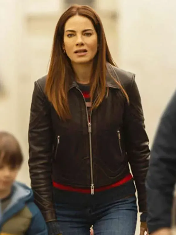 The Family Plan 2 Michelle Monaghan Leather Jacket