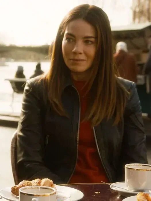 The Family Plan 2 Michelle Monaghan Leather black Jacket