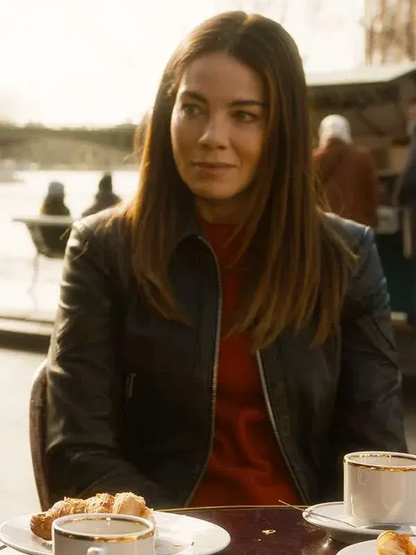 The Family Plan 2 Michelle Monaghan Leather black Jacket