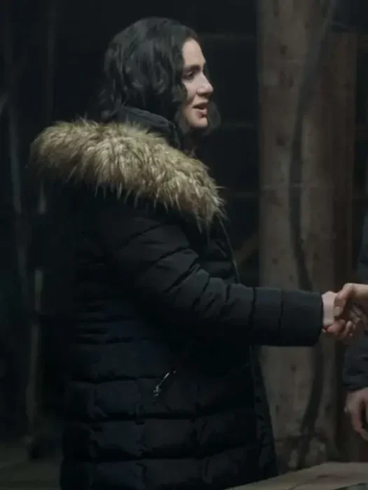 The Night Agent Noor Taheri Puffer black Coat