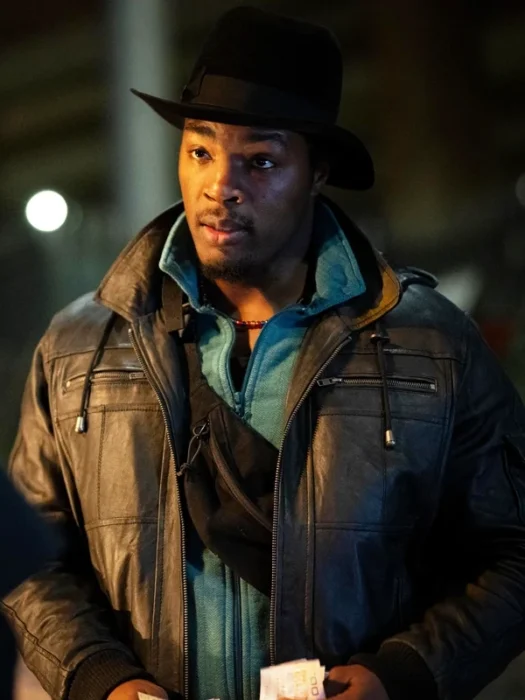 The Running Man Daniel Ezra Black Leather Jacket