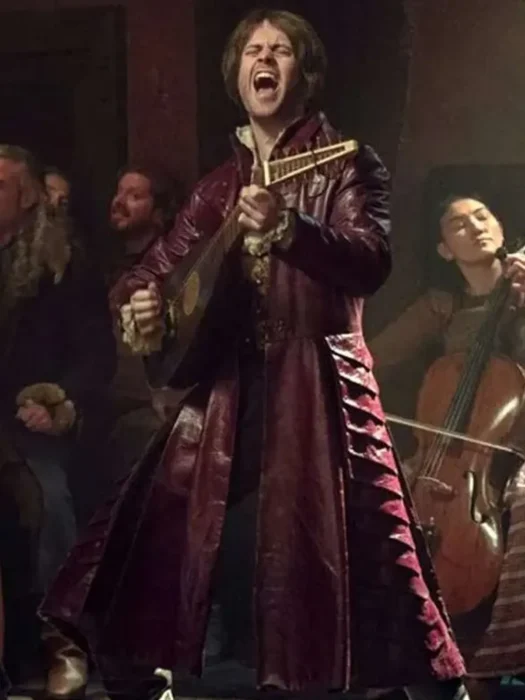 The Witcher Jaskier Maroon long Coat