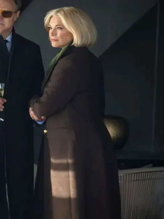 The Woman in Cabin 10 Hannah Waddingham wool Coat