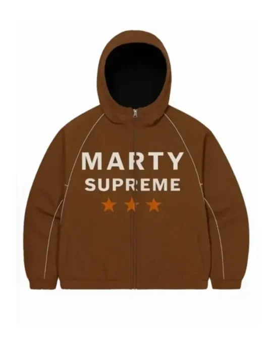 Timothee Chalamet Marty Supreme Brown Jacket Hoodie
