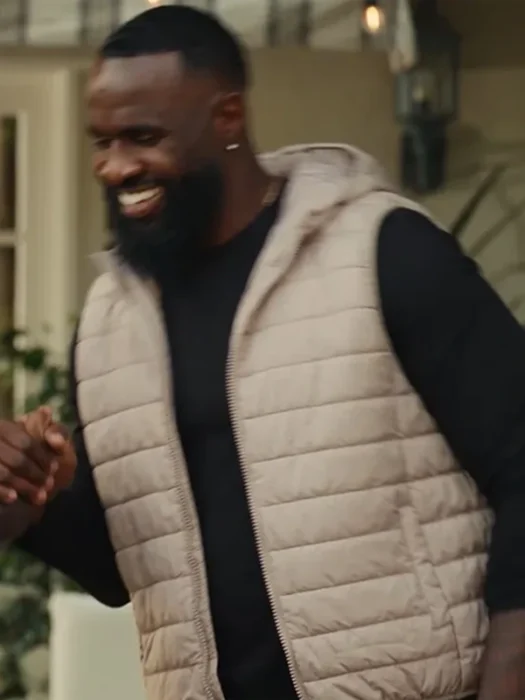 Unexpected Christmas Michael Hooded beige Puffer Vest