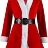 Women Red Santa Costume Coat